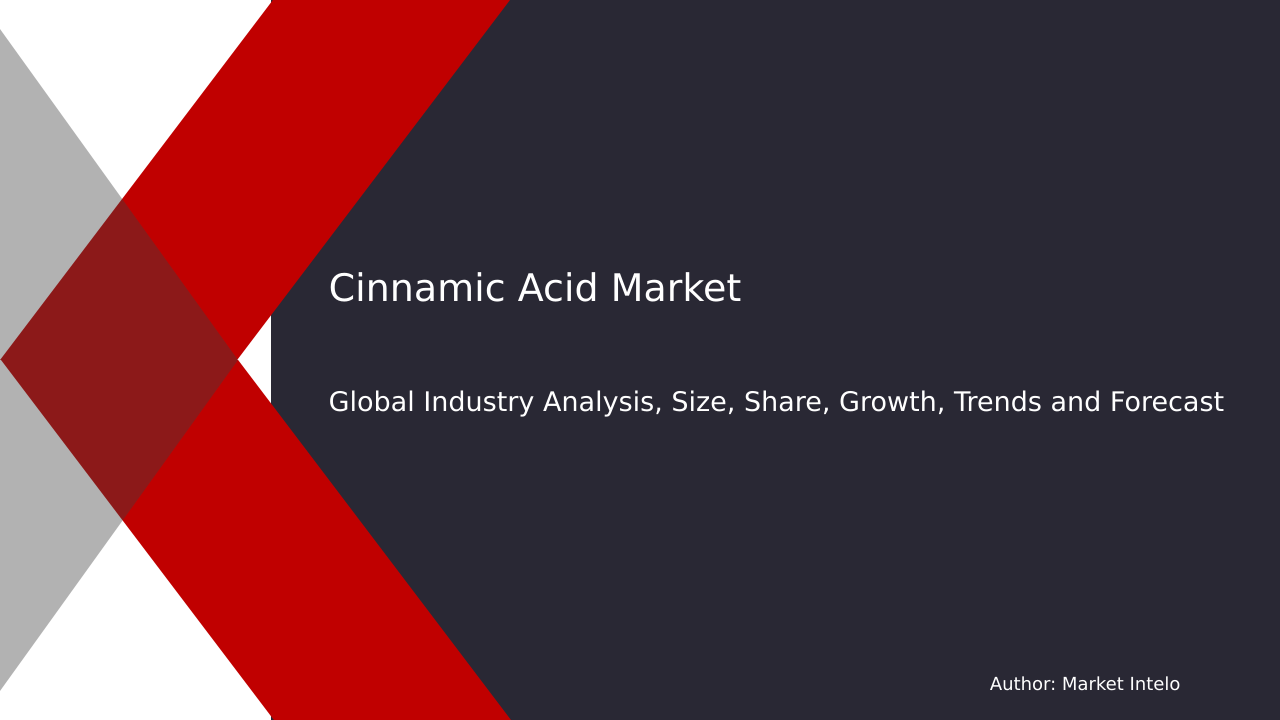 Cinnamic Acid Market Research Report 2033